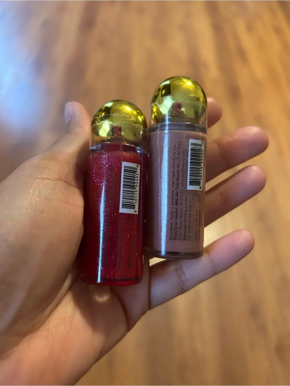 TRULY Lip Oil Duo - Nude Donut & Sparkling Red
